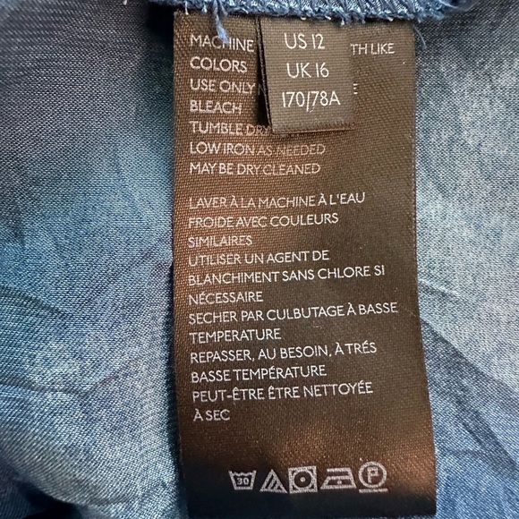 Free People Martine Flirt Tie-Dye Skirt Navy Blue Combo Size 12 - Picture 9 of 10